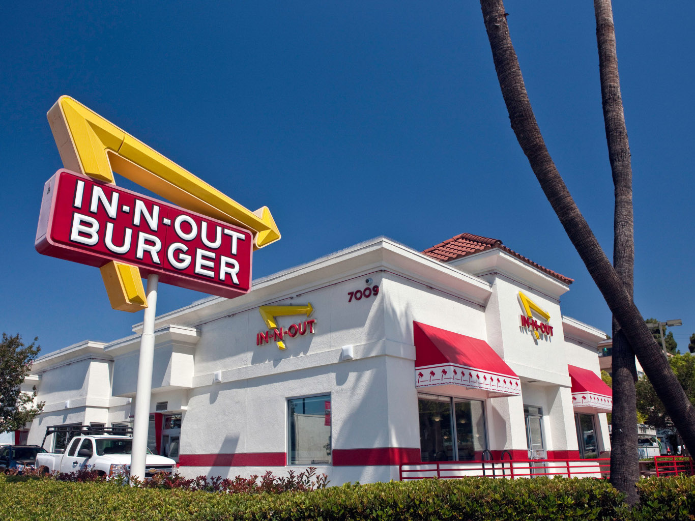 An InNOut Burger restaurant at 7009 West Sunset Blvd. in Los Angeles